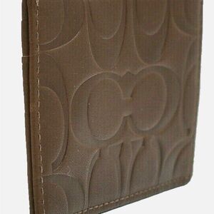 Coach Men's SEB Slim Logo Card Case Wallet Tobacco Brown New! NWT